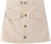 WELAKEN Girl's Corduroy Skirt with 