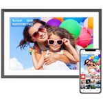 ARZOPA Digital Photo Frame WiFi 15.6 Inch 1920x1080 32GB Full HD IPS Touch Screen Frameo Digital Picture Frames Auto Rotate Electronic Photo Frame Share Photos Videos Music Calendar Alarm