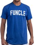 Funcle | Fun Funny Uncle New Baby Pregnancy Maternity Niece Nephew Men T-Shirt, Heather Royal, Large