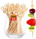 200PCS Cocktail Picks, Natural Fanc