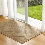 AmzGod Indoor Door Mat - 24 x 36 Inches Non-Slip Front Door Mat Absorbent Resist Dirt Outdoor Indoor Entrance Doormat - Washable Low Profile Entry Rug Welcome Mat -Brown