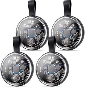 2025 New Air Tracker Tags-4 Pack Compatible with Apple Find My (iOS Only), Bluetooth Tracker Smart Tag Waterproof Key Finder Item Locator for Keys, Wallet, Luggage, Pet, Stocking Stuffers Gifts Adults