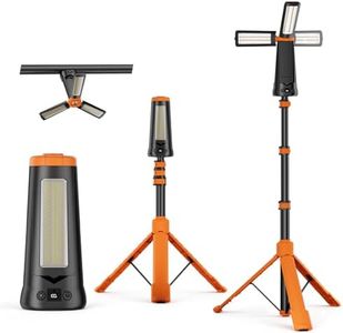 SKYFIRE Rechargeable Camping Light, 5500 Lumens LED Work Light with Detachable Tripod, 10000mAh Battery Powered, Solar Magnetic Waterproof Outdoor Light for Camping, Emergency, Construction Site