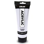 Zieler Titanium White Acrylic Paint | 120ml Easy Squeeze Tube