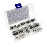 ZOOKOTO 72pcs 6x30mm 0.5A,1A,2A,3A,5A,10A,15A,20A,30A Fast-blow Glass Fuses Quick Blow Car Glass Tube Fuses Assorted Kit Amp and 10pcs fuse seat