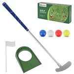 Golf Kids Putter,Classic Stainless Steel Putter, Two Way,Junior Children Teens, Suitable for Both Right Handed&Left Handed- 22.2 Inches Length (Blue)