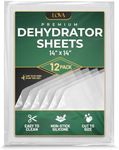 Silicone Dehydrator Sheets (12 Pack), Jerky, Fruit, and more! Dehydrator Accessories for Cosori Dehydrator, Excalibur, Magic Mill Dehydrator - Fine Mesh Dehydrator Trays