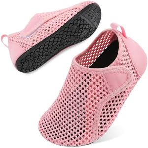 Besroad Boys Water Shoes Non-Slip Barefoot Beach Aqua Pool Quick Dry Socks for Kids Toddler Pink 2.5-3.5Big Kid