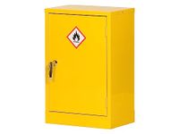 The WORKPLACE Depot Hazardous Cabinet, Dangerous Substance COSHH Storage Unit (Yellow, 710(H) x 460(W) x 310(D) mm)