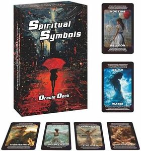 ZHQGYN Spiritual Symbols Oracle Cards， with Upright/Reverse Messages for Spiritual Guidance, Meditation, Inner Growth, Diving Deep & Psychological, Relationship, Love