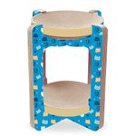 Foodie Puppies Scratching Post for Cats & Kittens (Snuggle Scratcher) | Corrugated Cat Scratcher with 2 Circle Base for Indoor Cats, Furniture Protection, Durable Texture Design | Easy to Assemble
