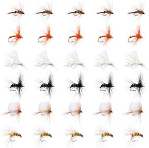 Goture Fly Fishing Flies Kit, 30pcs Dry Flies Wet Flies Streamers Nymphs for Fly Fishing, Trout Flies Fly Lures, Fly Fishing Assortment Kit for Bass Trout Steelhead Salmon, Fishing Gifts for Men