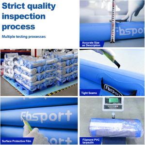 FBSPORT 4M Inflatable Gymnastics Mat – Air Track for Home Training