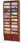 (Mahogany) - Wooden Mallet MR48-20MH Cascade 20 Pocket Magazine Rack in Mahogany