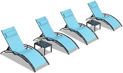 PURPLE LEAF Patio Chaise Lounge Cha