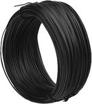 KEBILSHOP 300 Feet Metallic Twist Cable roll For Cable ties Garden Ties Reusable Fastening, Black