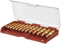 Tipton 13-Piece Brass Jag Set with Storage Case for Rifle Cleaning and Maintenance