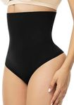 ATTLADY Thong Shapewear for Women Tummy Control High Waisted Seamless Thong Panties Shaping Undeawear