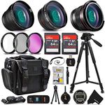 Deluxe 28 Piece Accessory Kit for Canon EOS Rebel T6i T6S T5i T5 T4i T3i T3 T2i 750D 70D 60D 60Da 700D 650D 600D 550D 1200D 1100D 100D SL1 EOS M3 M2 7D Mark II 5D Mark II EOS 5D Mark III XS XSi XT XTi Kiss X50 kiss X70 Kiss X7i Kiss X6i Kiss X5 kiss X4 DSLR Cameras Includes: 58mm Super High Definition FishEye Lens + 58mm High Definition 2X Telephoto Lens + 58mm High Definition Wide Angle Lens + 16GB High Speed Memory Card