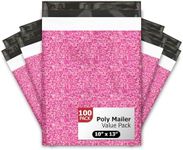 10x13 (100) Pink Confetti Valentine's Day Designer Poly Mailers Waterproof Self Sealing Tear Resistant Polymailers Shipping Envelopes Premium Printed Bags For Small Businesses