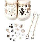 TYXHXTF 18PCS Shoe Charms for Croc Charms, Crystal Diamond Shoe Accessories, Bling Shoe Charms for Clog, Croc Charms Bling Crocs Accessories for Women Girls Birthday Christmas Party Gifts