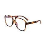 FEISEDY 70s Aviator Glasses Frame Blue Light Blocking Glasses Oversized Square Computer Glasses Women Men B2888