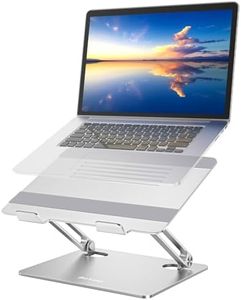 BoYata Soporte Portátil, Soporte Ergonómico Ajustable para Computadora Portátil, Laptop Stand Compatible con MacBook Pro, HP, Dell, Lenovo, Computadoras Portátiles de 10-15" (Plateado)