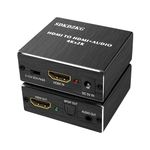 SDKDZKG 4K x 2K HDMI Audio Converter Extractor,HDMI to HDMI Audio and Optical TOSLINK SPDIF Audio Splitter Adapter with 3.5mm Stereo Audio Splitter Adapter,Black