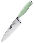 Stainless Steel 15cm/6" Chefs Knife - Taylors Eye Witness Lichen Syracuse Collection, Ultra Fine Cutting Edge, Razor Sharp Blade. Soft Textured Grip with Muted Green Rubberised Handle