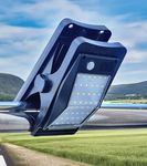 Khinda LED Solar Light with Motion Sensor Solar Powered Spotlight for Outdoor/Garden, Solar Clip Lights for Home Security with inbuilt 1500MAH Battery [Solar and USB Charging] 48 LED