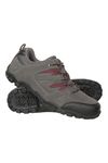 Mountain Warehouse Outdoor Mens Walking Shoes - Suede Mesh Upper Footwear, Cushioned EVA Footbed, Rubber Outsole - for Spring Summer, Hiking, Camping, Travelling Dark Grey 6 UK