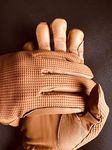 mustang eq Ladies Horse Riding Women's Gloves Equestrian Real Leather & Cotton Premium Quality in TAN (Medium)