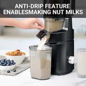 AMZCHEF Cold Press Juicer – 250W Powerful Slow Masticating Extractor