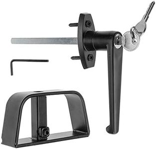 Shed Door Latch L-Handle Lock Kit with 2 Keys, 4-1/2" Stem Shed Lock Barn Door Lock Playhouse Lock & Chicken Coop Lock