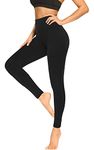 we fleece High Waisted Leggings for Women-Womens Black Workout Leggings Running Tummy Control Yoga Pants (Black, Small-Medium)