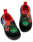 Marvel Boys Swim Shoes | Black and Red Water-Resistant Shoes for Kids | Spider-Man, Hulk & Captain America Superhero Wetsuit Footwear | Sea Pool Socks Fun Merchandise Gift for Children