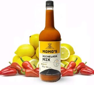 Momo's Michelada Mix - Tomato-Free, Vegan, and Gluten-Free (33.8 Fl Oz) - Experience Refreshment with MOMO'S Lemon-Based Michelada - A Central American Classic - Simply Refreshing Fiesta in a Bottle