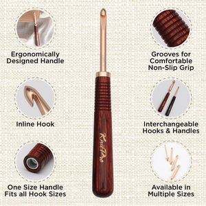 KnitPro Oasis Crochet Hook Set – Ergonomic Handles, Multi-Size