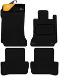 FSW - Tailored Mats - Fits MERCEDES C Class 2007-2013 Automatic Version - Black Carpet - Anti Slip Mat - Non Slip Car Floor Mat, Fitted With Clips & Granulated Backing - 4 Pc Floor Mat Only