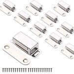 Mousike Cabinet Magnets Magnetic Door Catch Stainless Steel Door Magnet for Kitchen Bathroom Cupboard Wardrobe Closet Closures Cabinet Door Drawer Latch 20 lbs(10Pack)