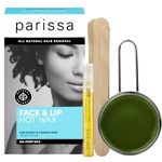 Parissa Face & Lip Hot Wax Kit | Made in Canada | No-Strip, Salon-Strength Hair Removal for Short & Coarse Hair, Sensitive Skin - Natural & Cruelty-Free, At-Home Waxing Kit for Chin, Upper Lip, & Face – 100g Hard Wax, Ultra Soothe Oil, 3 Spatulas