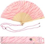 Fisura - Original Ice Cream Printed Hand Fan Modern Wooden Fan Fan for Children Pink Fan Dimensions: 42.5 x 23 cm Materials: Wood and Textile