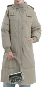 PUFFIT Long Puffer Jacket for Women,2025 Thickened Winter Coat Hooded with Deep Pockets, Ladies Warm Winter Jacket
