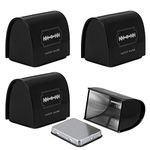 Linkidea 4 Pack Safety Razor Blade Bank, Safe Razor Metal Disposal Case for Storing Used Wasted Blades (Black)