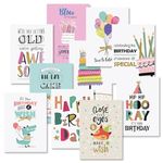 Simple Wishes Birthday Greeting Cards Value Pack - Set of 20 (10 designs), Large 5" x 7", Happy Birthday Card Assortment Set