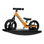 Strider 12” Sport Bike (Orange) + Rocking Base - Helps Teach Baby How to Ride a Balance Bicycle - for Kids 6 Months to 5 Years - Easy Assembly & Adjustments