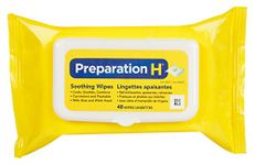 Preparation H Soothing Wipes for Hemorrhoid Cleansing with Aloe and Witch Hazel, Flushable, 48-Count