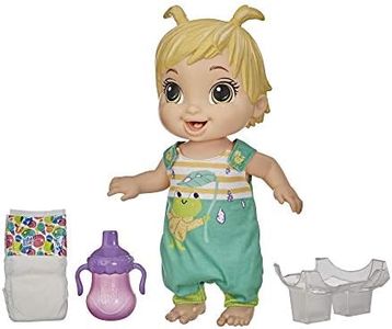 Baby Alive Baby Gotta Bounce Doll, Frog Outfit, Bounces with 25+ SFX and Giggles, Drinks and Wets, Blonde Hair Toy for Kids Ages 3 and Up