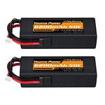 Youme 11.1V Lipo Battery, 3S Lipo Battery 6200mah 50C Hard Case TR Plug for RC Car/Truck/Buggy, RC Boat, Airplane, UAV, Drone(2 Packs)