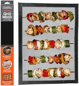 Camerons Grilling Mesh (13.25"x18")- Heavy Duty 100% Non-Stick Reusable Cooking Mesh Sheet - Use in Outdoor BBQ Grill & Indoor Oven - Heat Safe up to 500° F - Barbecue Grilling Gift for Fathers Day